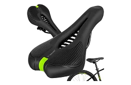 Cyklistické polstrované sedlo na bicykel 28 × 14 cm – čierne