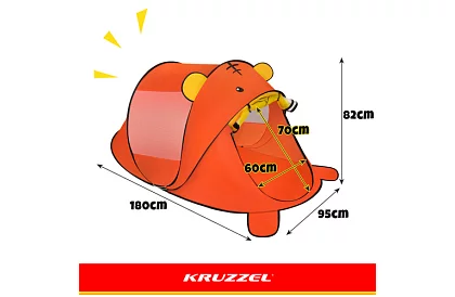 Detský plážový stan 180 × 95 × 82 cm – samorozkládací