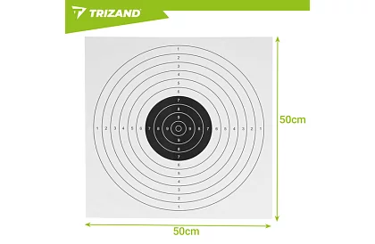 Strelecký terč 50 × 50 cm – 100 kusov v balení