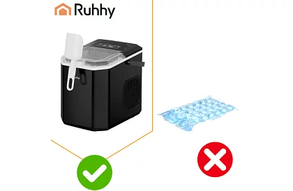 Výrobník ľadových kociek 1,2 l – 12 kg / 24 h – čierny