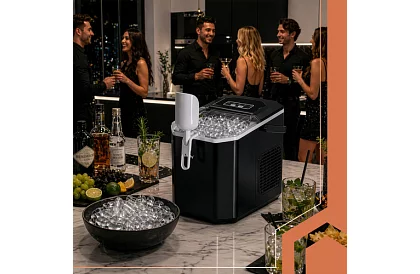 Výrobník ľadových kociek 1,2 l – 12 kg / 24 h – čierny