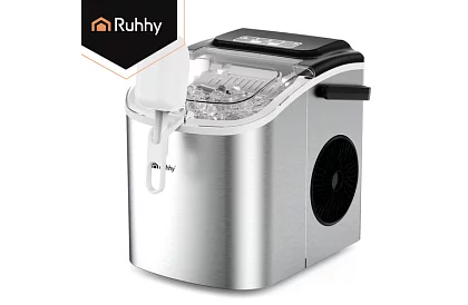Výrobník ľadových kociek 1,2 l – 12 kg / 24 h -  strieborný