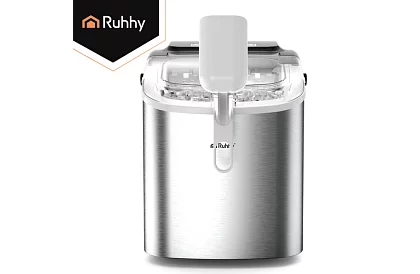 Výrobník ľadových kociek 1,2 l – 12 kg / 24 h -  strieborný