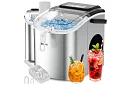Výrobník ľadových kociek 1,2 l – 12 kg / 24 h -  strieborný