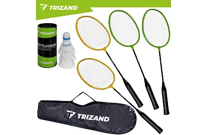 Badmintonová súprava – 4 rakety, 3 košíky a puzdro