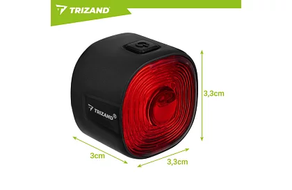 Zadné LED svetlo na bicykel – 6 režimov, IP66