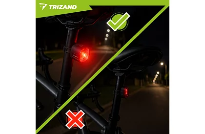 Zadné LED svetlo na bicykel – 6 režimov, IP66