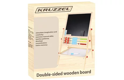Obojstranná drevená tabuľa pre deti 6v1 + príslušenstvo