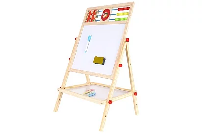 Obojstranná drevená tabuľa pre deti 6v1 + príslušenstvo