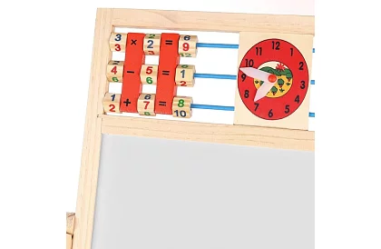 Obojstranná drevená tabuľa pre deti 6v1 + príslušenstvo