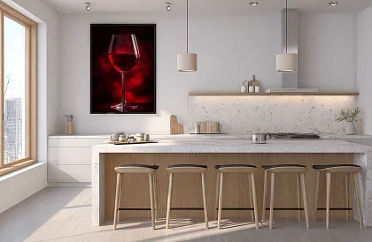 Sklenka vášne - obraz - Elegantné červené víno v luxusnom štýle 13