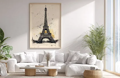 Parížska elegancia - obraz - Eiffelova veža v umeleckom štýle 24