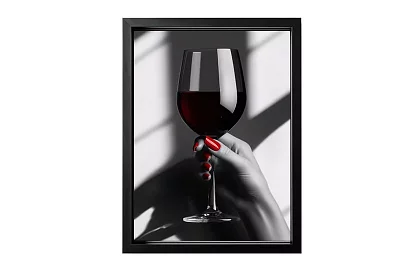 Večerná elegancia - obraz - Pohár vína v luxusnom štýle 32