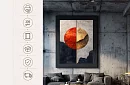 Zlaté spojenie - obraz - Moderná geometria s výrazným kruhom 21