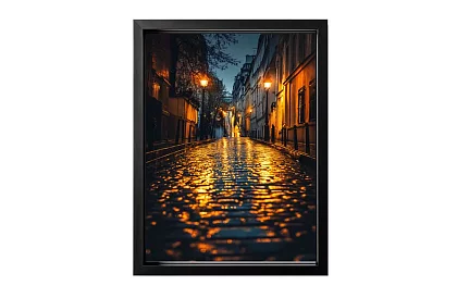 Zlatá ulica - obraz - Večerné mesto po daždi 15