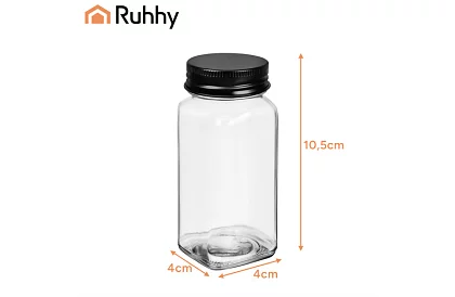 Sada 24 sklenených dóz na korenie 120 ml + etikety