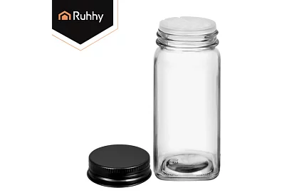 Sada 24 sklenených dóz na korenie 120 ml + etikety