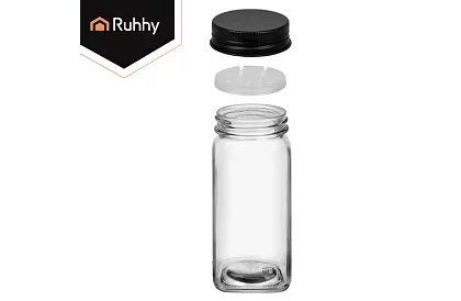 Sada 24 sklenených dóz na korenie 120 ml + etikety