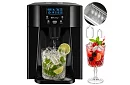 Domáci výrobník kociek ľadu s LCD – kompresorový 12 kg/24 h – čierny