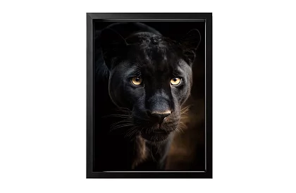 Temná elegancia - obraz - Čierny panter s prenikavým pohľadom 42
