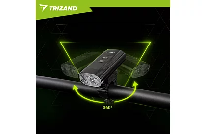 Sada LED svetiel na bicykel – 1300 lm, 5200 mAh