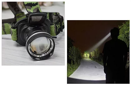 LED nabíjacia čelovka BL6807 – ZOOM CREE LED 500 lm