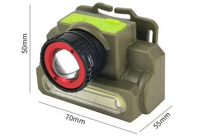 LED nabíjacia LED čelovka DOCOSS 2 v 1 - ZOOM – CREE LED + COB LED