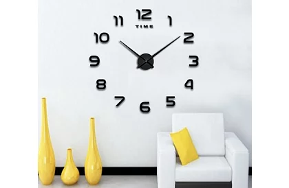 Nástenné DIY hodiny čierne – priemer 60 až 130 cm