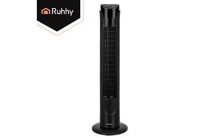 Sloupový oscilačný ventilátor 83 cm, 45 W – čierny + diaľkové ovládanie