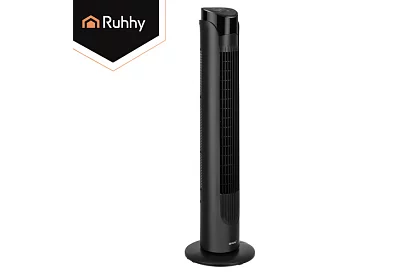 Sloupový oscilačný ventilátor 83 cm, 45 W – čierny + diaľkové ovládanie