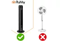 Sloupový oscilačný ventilátor 83 cm, 45 W – čierny + diaľkové ovládanie