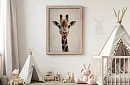 Jemný pohľad - obraz - Minimalistický portrét žirafy 48