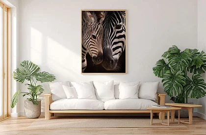 Blízkosť prírody - obraz - Zebra s mláďaťom v detaile 55