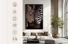 Blízkosť prírody - obraz - Zebra s mláďaťom v detaile 55