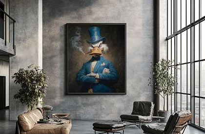 Boss elegance - obraz - Štýlová kačka v luxusnom portréte 65