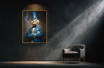 Boss elegance - obraz - Štýlová kačka v luxusnom portréte 65