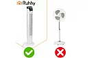Sloupový oscilačný ventilátor 83 cm, 45 W – biely + diaľkové ovládanie