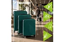 Sada 3 cestovných kufrov na kolieskach 39 l, 70 l, 99 l – zelená