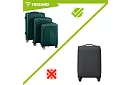 Sada 3 cestovných kufrov na kolieskach 39 l, 70 l, 99 l – zelená
