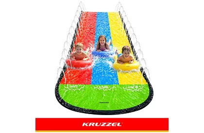 Trojitá vodná šmýkačka s fontánou 480 cm + 3 plavidlá