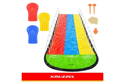 Trojitá vodná šmýkačka s fontánou 480 cm + 3 plavidlá