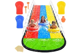 Trojitá vodná šmýkačka s fontánou 480 cm + 3 plavidlá