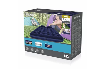 Nafukovacia matrace s pumpou a vankúšmi 203 × 152 × 22 cm – B67374