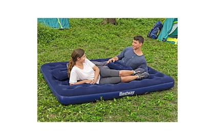 Nafukovacia matrace s pumpou a vankúšmi 203 × 152 × 22 cm – B67374