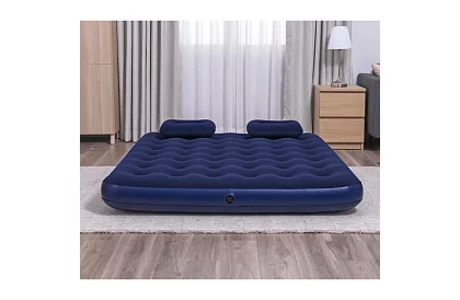Nafukovacia matrace s pumpou a vankúšmi 203 × 152 × 22 cm – B67374