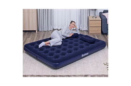 Nafukovacia matrace s pumpou a vankúšmi 203 × 152 × 22 cm – B67374