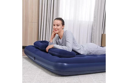Nafukovacia matrace s pumpou a vankúšmi 203 × 152 × 22 cm – B67374