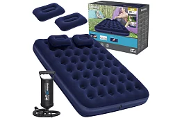 Nafukovacia matrace s pumpou a vankúšmi 203 × 152 × 22 cm – B67374