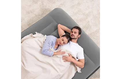 Nafukovacia matrace s vstavanou pumpou a vankúšom 203 × 152 × 46 cm – B67403