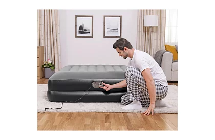 Nafukovacia matrace s vstavanou pumpou a vankúšom 203 × 152 × 46 cm – B67403